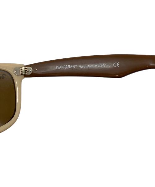 RAY-BAN（レイバン）RAY-BAN (レイバン) WAYFARER サングラス ベージュ×ブラウン サイズ:50-22□130の古着・服飾アイテム