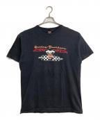 HARLEY-DAVIDSONハーレーダビッドソン）の古着「【古着】プリントTシャツ　半袖カットソー　Tee  USA製」｜ブラック