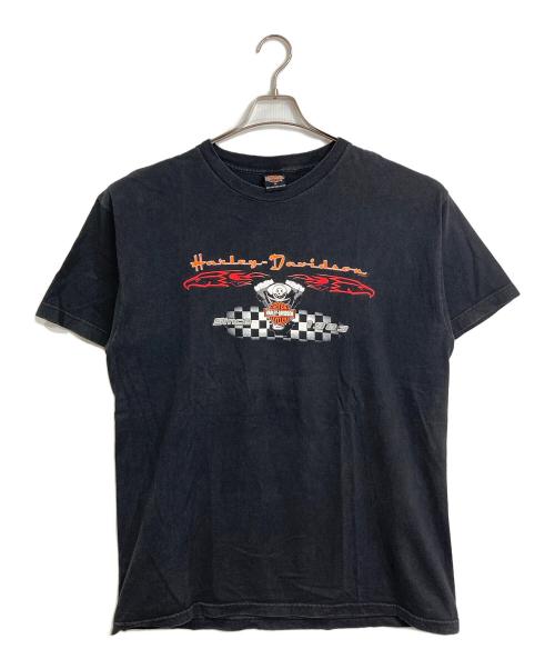 HARLEY-DAVIDSON（ハーレーダビッドソン）HARLEY-DAVIDSON (ハーレーダビッドソン) 【古着】プリントTシャツ　半袖カットソー　Tee  USA製 ブラック サイズ:XLの古着・服飾アイテム