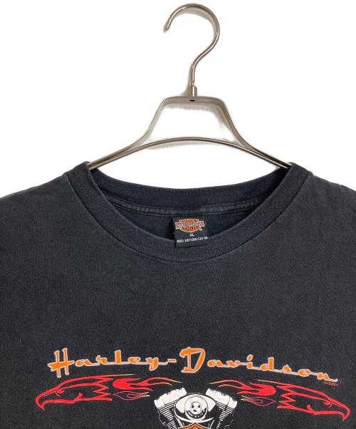 HARLEY-DAVIDSON（ハーレーダビッドソン）HARLEY-DAVIDSON (ハーレーダビッドソン) 【古着】プリントTシャツ　半袖カットソー　Tee  USA製 ブラック サイズ:XLの古着・服飾アイテム