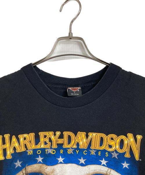 HARLEY-DAVIDSON（ハーレーダビッドソン）HARLEY-DAVIDSON (ハーレーダビッドソン) 【古着】プリントTシャツ　半袖カットソー　Tee  USA製 90s ブラック サイズ:Lの古着・服飾アイテム