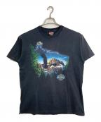 HARLEY-DAVIDSONハーレーダビッドソン）の古着「【古着】プリントTシャツ　半袖カットソー　Tee」｜ブラック