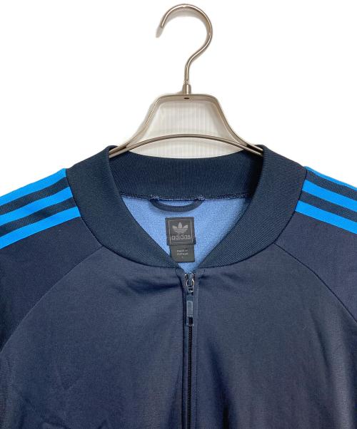 adidas（アディダス）adidas (アディダス) 【古着】00’S トレフォイルロゴジップトラックジャケット　ジャージ　アウター　ライトアウター　2000年代 ネイビー×ブルー サイズ:L　J 4XOの古着・服飾アイテム