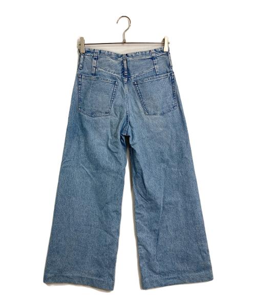 TANAKA（タナカ）TANAKA (タナカ) THE WIDE JEAN TROUSERS ライトブルー　インディゴ　ジーンズ　デニムパンツ　日本製 ASH BLEACH サイズ:26の古着・服飾アイテム