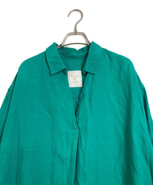 green label relaxing（グリーンレーベルリラクシング）green label relaxing (グリーンレーベルリラクシング) コルトレイクリネンスキッパー Aライン ワンピース グリーン サイズ:XSの古着・服飾アイテム