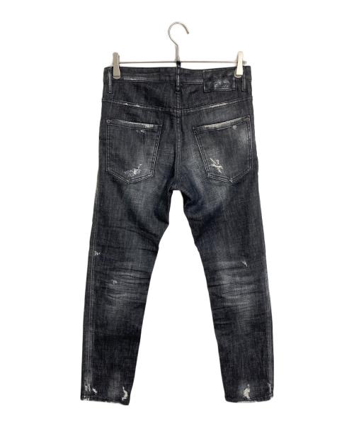 DSQUARED2（ディースクエアード）DSQUARED2 (ディースクエアード) ダメージ加工デニムパンツ/Skater Jean ブラック サイズ:44の古着・服飾アイテム