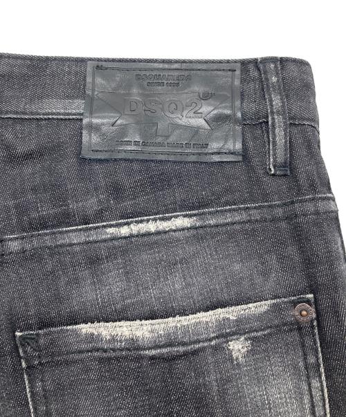 DSQUARED2（ディースクエアード）DSQUARED2 (ディースクエアード) ダメージ加工デニムパンツ/Skater Jean ブラック サイズ:44の古着・服飾アイテム