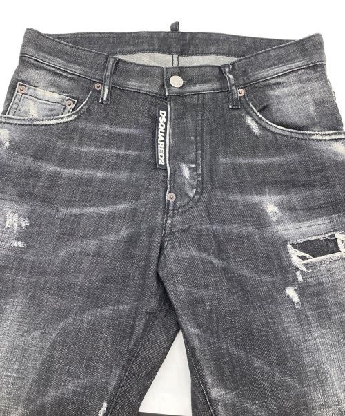 DSQUARED2（ディースクエアード）DSQUARED2 (ディースクエアード) ダメージ加工デニムパンツ/Skater Jean ブラック サイズ:44の古着・服飾アイテム