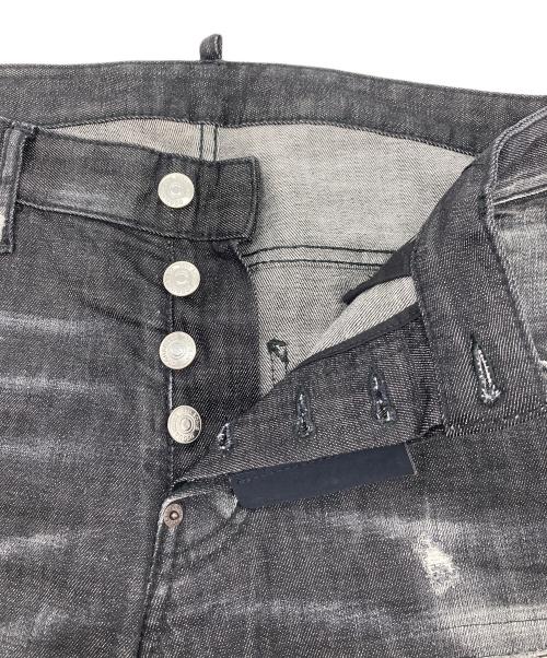 DSQUARED2（ディースクエアード）DSQUARED2 (ディースクエアード) ダメージ加工デニムパンツ/Skater Jean ブラック サイズ:44の古着・服飾アイテム