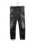 DSQUARED2（ディースクエアード）の古着「ダメージ加工デニムパンツ/Skater Jean」｜ブラック