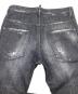 中古・古着 DSQUARED2 (ディースクエアード) ダメージ加工デニムパンツ/Skater Jean ブラック サイズ:44：10000円