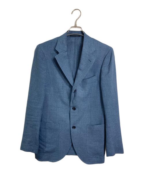 SHIPS（シップス）SHIPS (シップス) ウールシルクリネンテーラードジャケット/LOROPIANA SUMMER TIME TURQUOISE SLD ブルー サイズ:48の古着・服飾アイテム