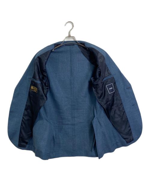 SHIPS（シップス）SHIPS (シップス) ウールシルクリネンテーラードジャケット/LOROPIANA SUMMER TIME TURQUOISE SLD ブルー サイズ:48の古着・服飾アイテム