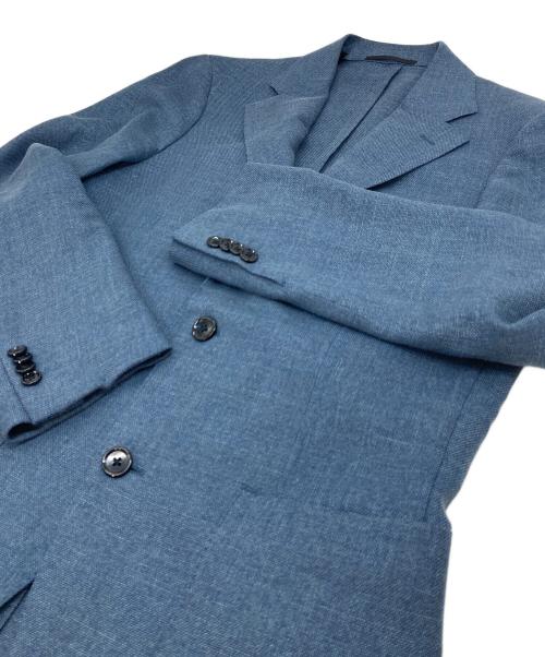 SHIPS（シップス）SHIPS (シップス) ウールシルクリネンテーラードジャケット/LOROPIANA SUMMER TIME TURQUOISE SLD ブルー サイズ:48の古着・服飾アイテム