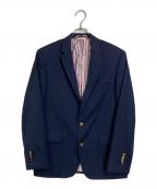 BROOKS BROTHERS Red Fleeceブルックスブラザーズレッドフリース）の古着「羊ボタン裏地ストライプテーラードジャケット　TESSUTO生地使用」｜ネイビー