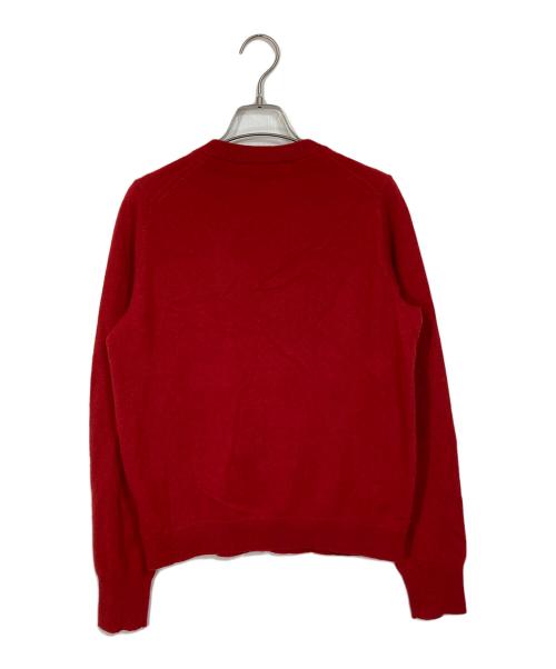 theory（セオリー）theory (セオリー) Cashmere Placket Henley Sweater カシミヤニット　セーター レッド サイズ:Mの古着・服飾アイテム