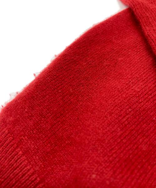 theory（セオリー）theory (セオリー) Cashmere Placket Henley Sweater カシミヤニット　セーター レッド サイズ:Mの古着・服飾アイテム