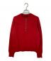 theory（セオリー）の古着「Cashmere Placket Henley Sweater カシミヤニット　セーター」｜レッド