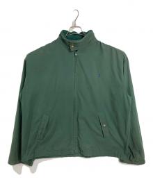 POLO RALPH LAUREN（ポロ・ラルフローレン）の古着「【古着】ジップアップジャケット　ブルーポニー　スタンドカラー　フード収納　アウター　ライトアウター」｜グリーン