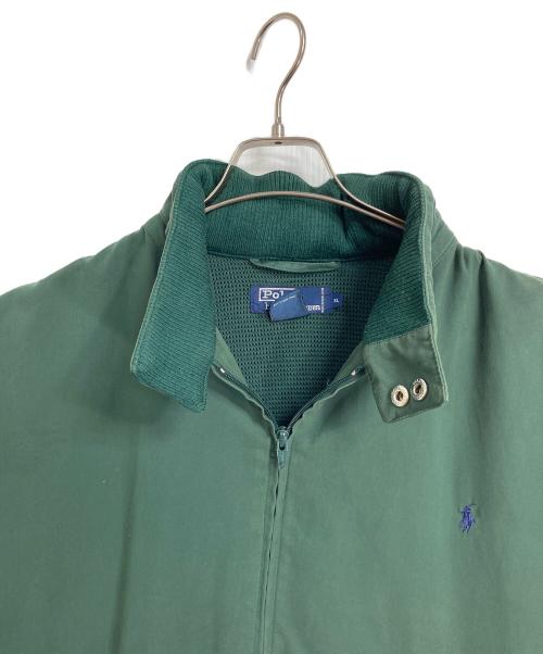POLO RALPH LAUREN（ポロ・ラルフローレン）POLO RALPH LAUREN (ポロ・ラルフローレン) 【古着】ジップアップジャケット　ブルーポニー　スタンドカラー　フード収納　アウター　ライトアウター グリーン サイズ:XLの古着・服飾アイテム