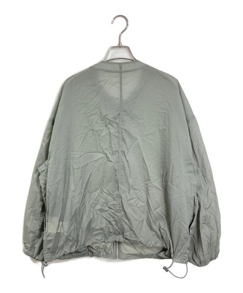 Spick and Span（スピック＆スパン）Spick and Span (スピック＆スパン) シアーフロントZIPブルゾン　ノーカラージャケット　ナイロンジャケット グレー サイズ:FREEの古着・服飾アイテム