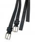 Y's (ワイズ) スリットレザーベルト　 2連ベルト ブラック：6000円