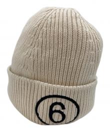 MM6 Maison Margiela（エムエムシックスメゾンマルジェラ）の古着「ニット帽　ビーニー　イタリア製」｜ホワイト
