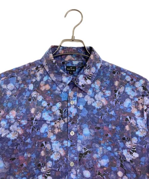 PS Paul Smith（ＰＳポールスミス）PS Paul Smith (ＰＳポールスミス) フローラル柄シャツ　花柄　フラワーシャツ　日本製 ネイビー サイズ:Lの古着・服飾アイテム