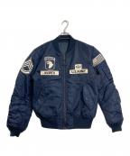 AVIREXアヴィレックス）の古着「GRAND CREW SCREAMING EAGLES MA1ジャケット」｜ネイビー