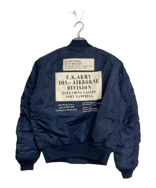 AVIREX（アヴィレックス）AVIREX (アヴィレックス) GRAND CREW SCREAMING EAGLES MA1ジャケット ネイビー サイズ:Lの古着・服飾アイテム