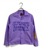 Heaven by Marc Jacobsヘブンバイマークジェイコブス）の古着「プリントシャツ　長袖シャツ」｜パープル