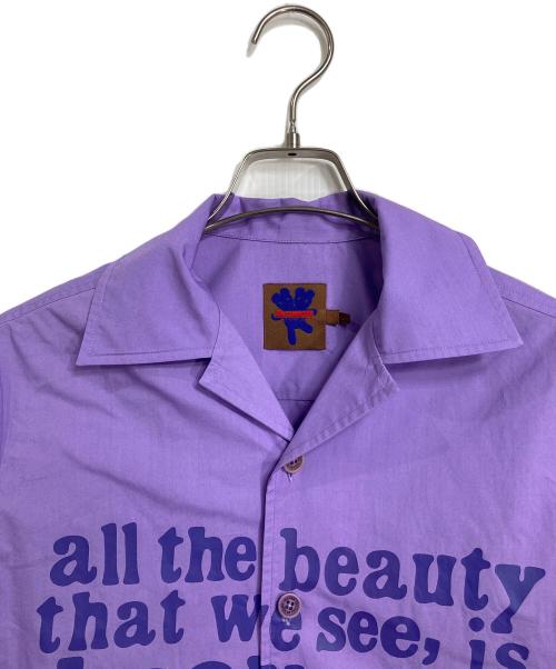 Heaven by Marc Jacobs（ヘブンバイマークジェイコブス）Heaven by Marc Jacobs (ヘブンバイマークジェイコブス) プリントシャツ　長袖シャツ パープル サイズ:XSの古着・服飾アイテム