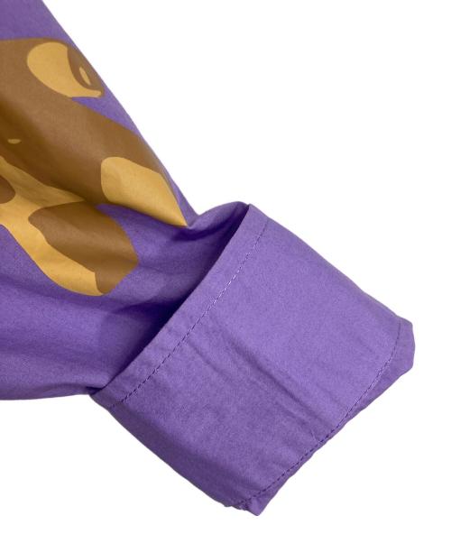 Heaven by Marc Jacobs（ヘブンバイマークジェイコブス）Heaven by Marc Jacobs (ヘブンバイマークジェイコブス) プリントシャツ　長袖シャツ パープル サイズ:XSの古着・服飾アイテム