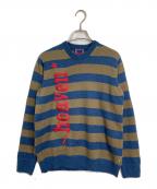 Heaven by Marc Jacobsヘブンバイマークジェイコブス）の古着「ボーダーニット　長袖ニット」｜ブラウン×ブルー