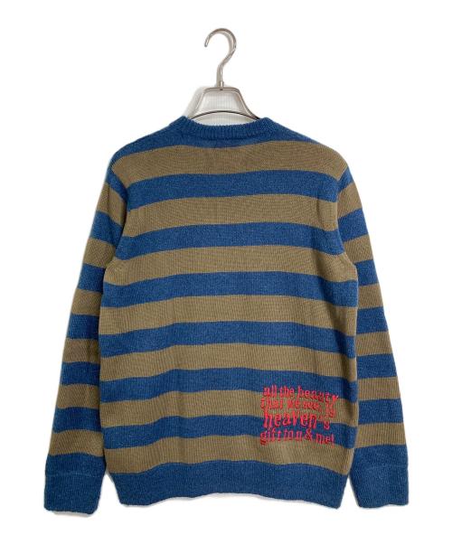 Heaven by Marc Jacobs（ヘブンバイマークジェイコブス）Heaven by Marc Jacobs (ヘブンバイマークジェイコブス) ボーダーニット　長袖ニット ブラウン×ブルー サイズ:XSの古着・服飾アイテム