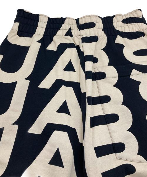 MARC JACOBS（マークジェイコブス）MARC JACOBS (マークジェイコブス) モノグラム ワイドパンツ　スウェットパンツ　総柄 ブラック×ベージュ サイズ:XSの古着・服飾アイテム