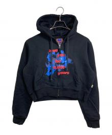 Heaven by Marc Jacobs（ヘブンバイマークジェイコブス）の古着「ジップパーカー　フーディ」｜ブラック