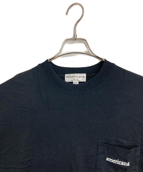 Americana（アメリカーナ）Americana (アメリカーナ) BEAUTY&YOUTH (ビューティーアンドユース) 半袖ワンピース　ロングワンピース　日本製 ブラック サイズ:実寸参照の古着・服飾アイテム
