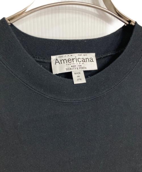 Americana（アメリカーナ）Americana (アメリカーナ) BEAUTY&YOUTH (ビューティーアンドユース) 半袖ワンピース　ロングワンピース　日本製 ブラック サイズ:実寸参照の古着・服飾アイテム