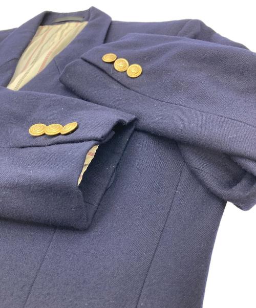 Burberry's（バーバリーズ）Burberry's (バーバリーズ) 金ボタンウール2Ｂジャケット ネイビー サイズ:7の古着・服飾アイテム