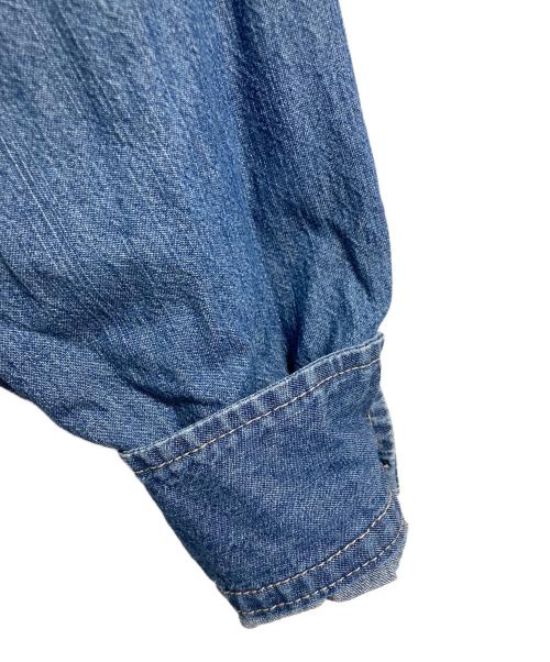 SLOBE IENA（スローブ イエナ）SLOBE IENA (スローブ イエナ) LE DENIMライトオンスクロップドシャツ ブルー サイズ:実寸参照の古着・服飾アイテム