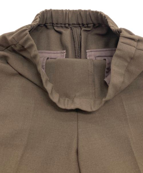 EVERYDAY I LIKE.（エヴリデイ アイ ライク）EVERYDAY I LIKE. (エヴリデイ アイ ライク) スリットテーパードパンツ　セレモニー　オフィスカジュアル　日本製 ブラウン サイズ:36の古着・服飾アイテム