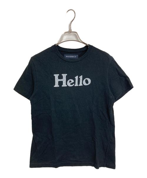 MADISON BLUE（マディソンブルー）MADISON BLUE (マディソンブルー) Hello ロゴTシャツ　半袖カットソー　Tシャツ　Tee  日本製 ブラック サイズ:01の古着・服飾アイテム