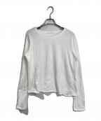 MUSE de Deuxieme Classeミューズ ドゥーズィエム クラス）の古着「Layering Tシャツ short ロングスリーブカットソー　日本製」｜ホワイト