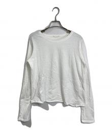 MUSE de Deuxieme Classe（ミューズ ドゥーズィエム クラス）の古着「Layering Tシャツ short ロングスリーブカットソー　日本製」｜ホワイト