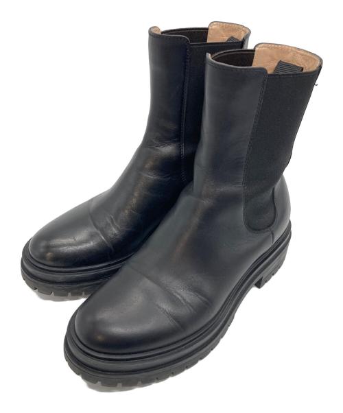 Gianvito Rossi（ジャンヴィト ロッシ）Gianvito Rossi  (ジャンヴィト ロッシ) サイドゴアブーツ　ショートブーツ　イタリア製 ブラック サイズ:35 1/2の古着・服飾アイテム