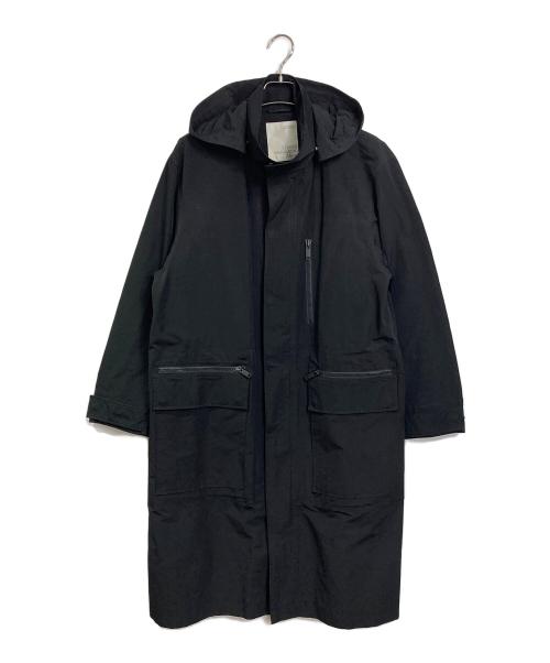 ZARA（ザラ）ZARA (ザラ) STUDIO NICHOLSON (スタジオ ニコルソン) コラボフーデッドコート ブラック サイズ:Sの古着・服飾アイテム