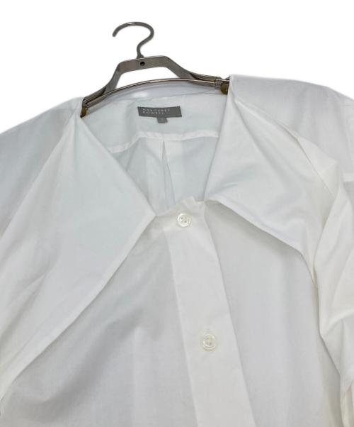 MARGARET HOWELL（マーガレットハウエル）MARGARET HOWELL (マーガレットハウエル) WASHED COTTON ボウタイ ブラウス　日本製 ホワイト サイズ:1の古着・服飾アイテム