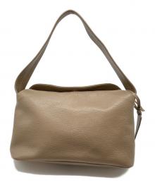MARCO MASI×green label relaxing（マルコマージ×グリーンレーベルリラクシング）の古着「別注ワンショルダーバッグ　レザーバッグ　イタリア」｜ベージュ