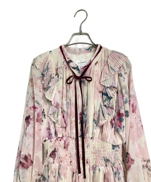 JILL BY JILLSTUART（ジル バイ ジルスチュアート）JILL BY JILLSTUART (ジル バイ ジルスチュアート) ビッグシアーフラワープリントワンピース ピンク サイズ:FREEの古着・服飾アイテム